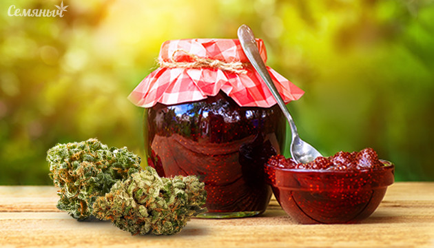 Варенье с шишками Баночки варенья из каннабиса
