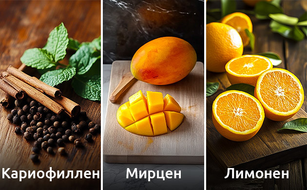 Терпены в профиле Chemdawg Ароматический букет Chemdawg