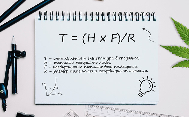 Влияние освещения на температуру при выращивании конопли