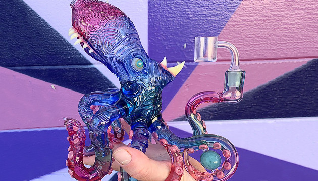 Бонг от стеклодува Wicked Glass Бонг в форме осьминога