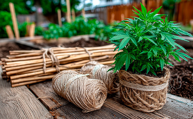 Использование деревянных колышков или бамбуковых палочек для поддержки стебля Одиночные опоры