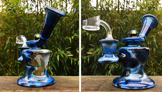 Стеклянный бонг в форме яйца дракона в чаше Бонг в форме яйца в чаше