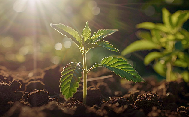 Растения конопли и солнечный свет Фототропизм: движение к свету