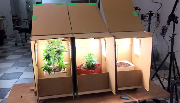 Готовый гроубокс из картонной коробки Гроубокс из картона