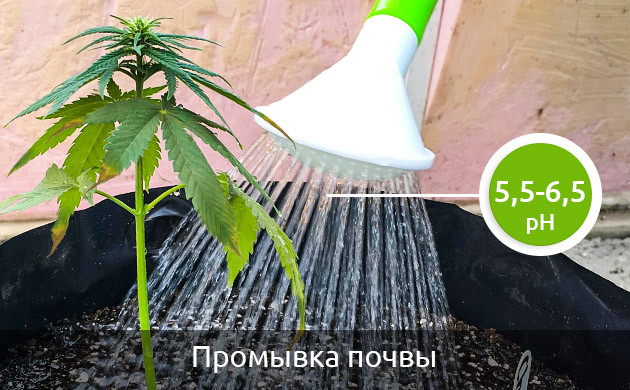 Промывание почвы откорректированным pH