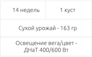 Собранный урожай Срок выращивания и полученный урожай