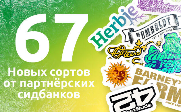 Новые сорта от партнёрских сидбанков 67 сортов от партнёрских сидбанков