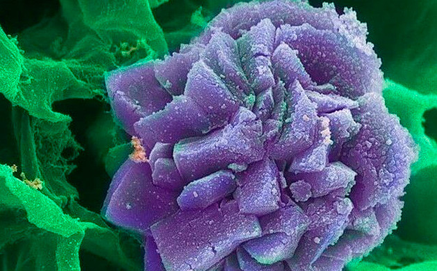 Кристалл синего цвета