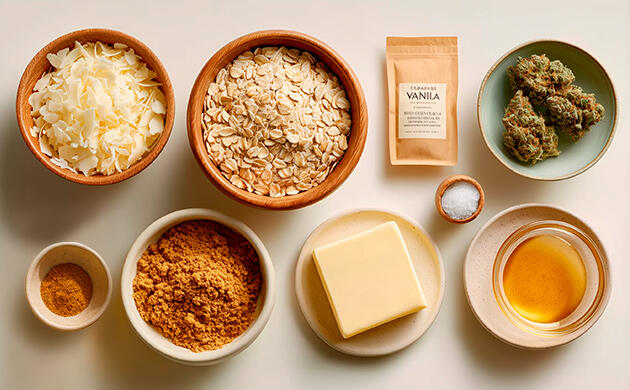 Рецепт ТГК-гранолы с овсяными хлопьями и специями Ингредиенты для ТГК-гранолы с овсянкой и орехами