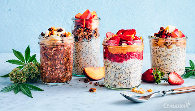 Ночная овсянка с марихуаной