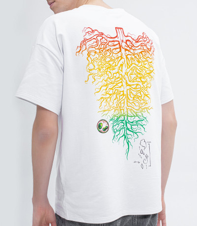 Футболка 7CH, корень+шишка, оверсайз